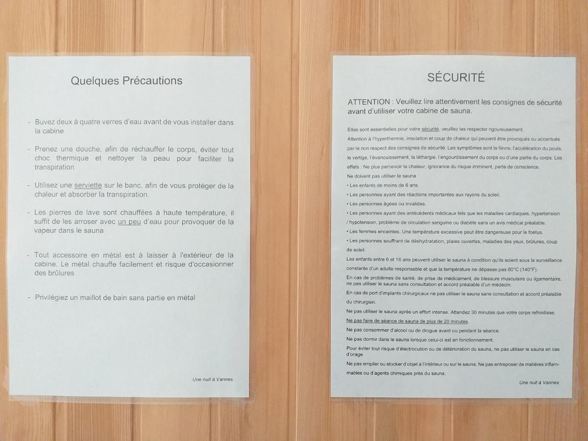 Centre Ville A Pied Appt Avec Sauna, Linge, Wifi, Stationnement Gratuit Vannes Habitación foto